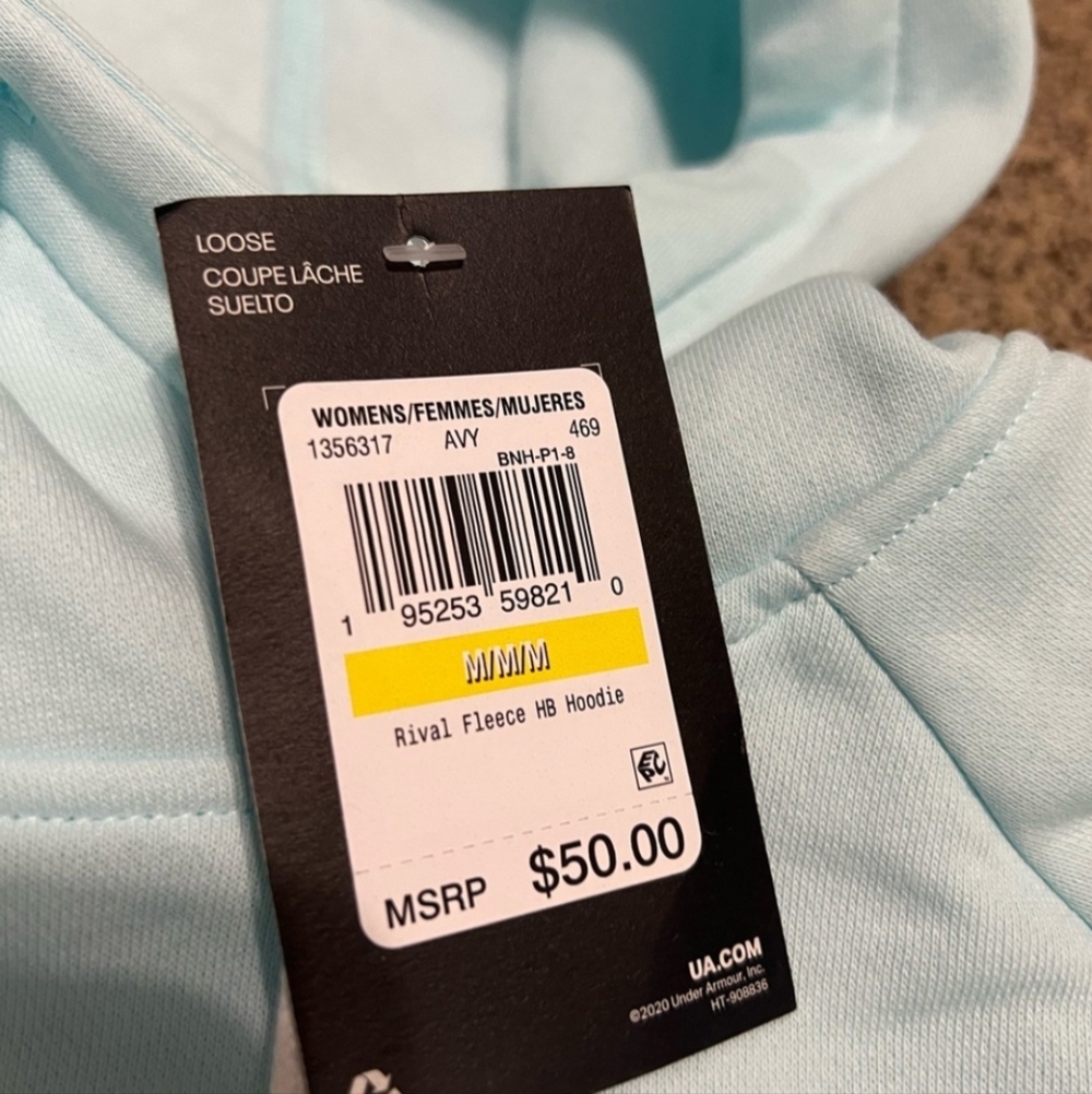Under Armour Baby-blue Hoodie. NWT - Picture 8 of 8